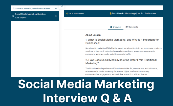 Social Media Marketing Question and Answer