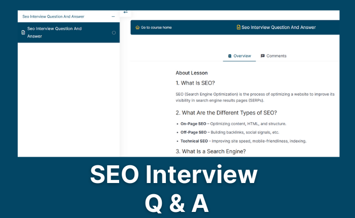 SEO Interview Question and Answer