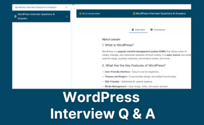 WordPress Interview Questions & Answers