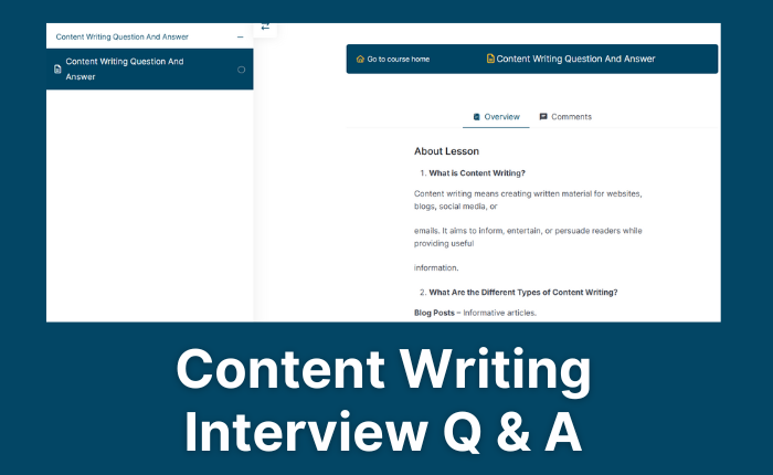 Content Writing Interview Q & A