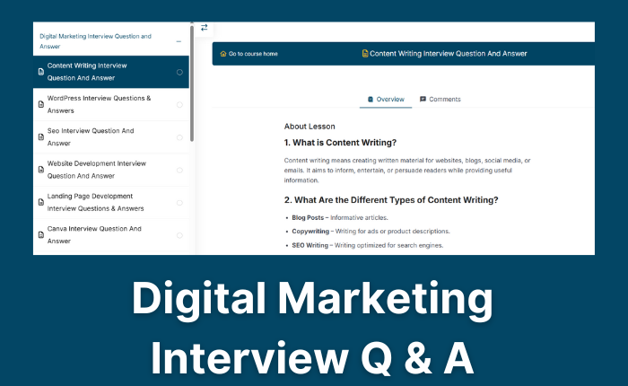 Digital Marketing Interview Question and Answers